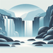 Minimalist Zen Waterfall Painting Diamond Kit