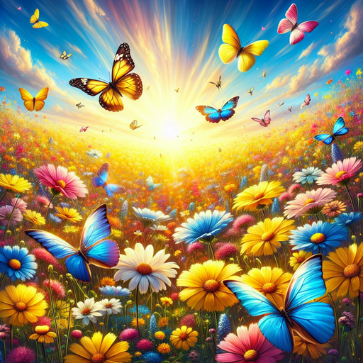 Butterfly Meadow Dance Paint By Diamonds