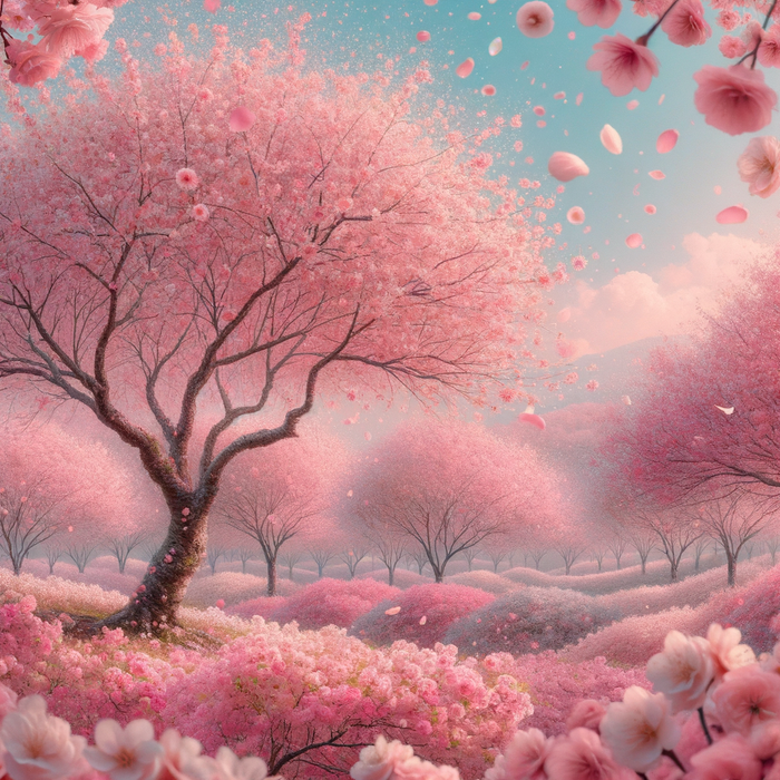 Delicate Cherry Blossom Dreams Paint By Color