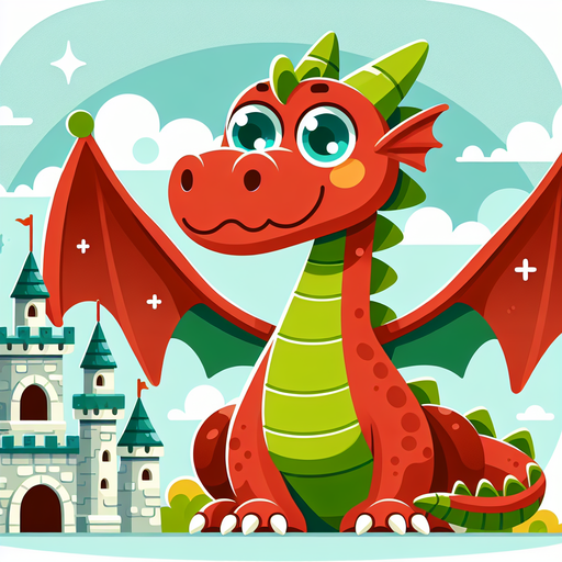 Fairytale Dragon And The Castle Paint By Diamonds Art