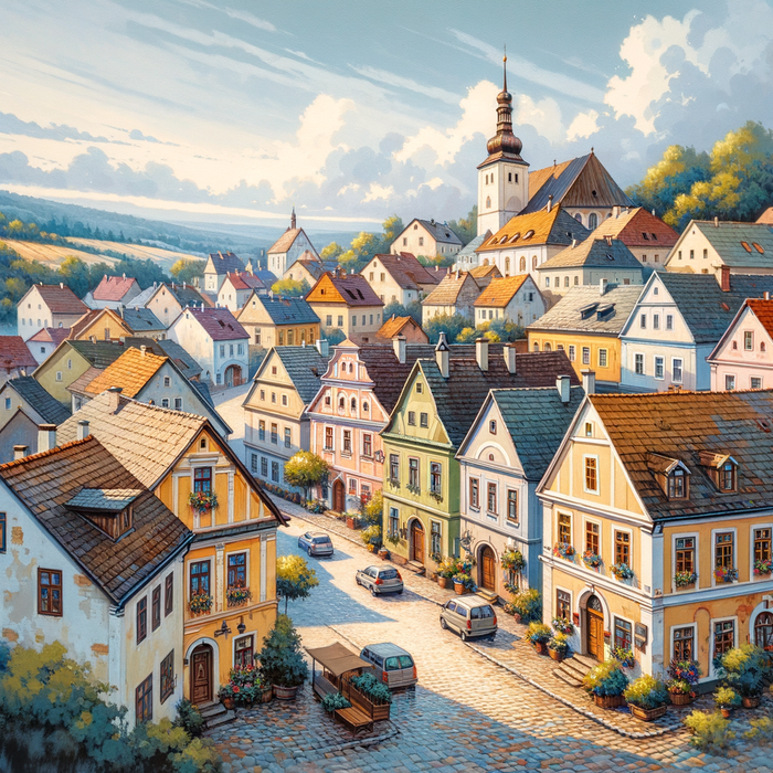 Charming Old Town Streets Diamonded Painting Kits