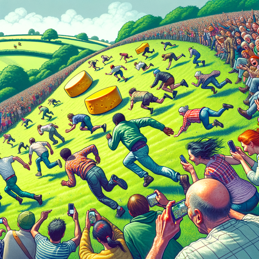 Cheese Rolling Festival - Cooper's Hill Paint By Diamonds Art