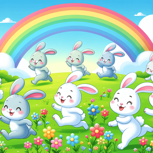 Rainbow Rabbit Race Paint By Diamonds