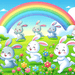 Rainbow Rabbit Race Paint By Diamonds