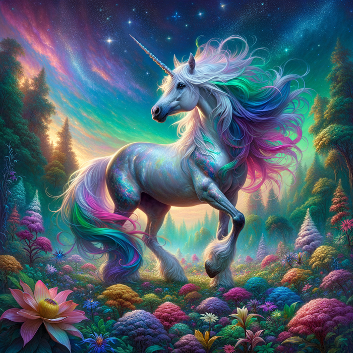 Whimsical Unicorn Fantasy 5D DIY Paint By Diamond Kit