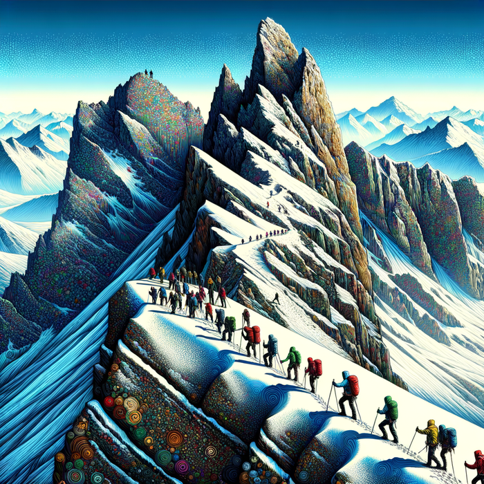 Adventurous Mountain Climb Paint By Diamonds Art