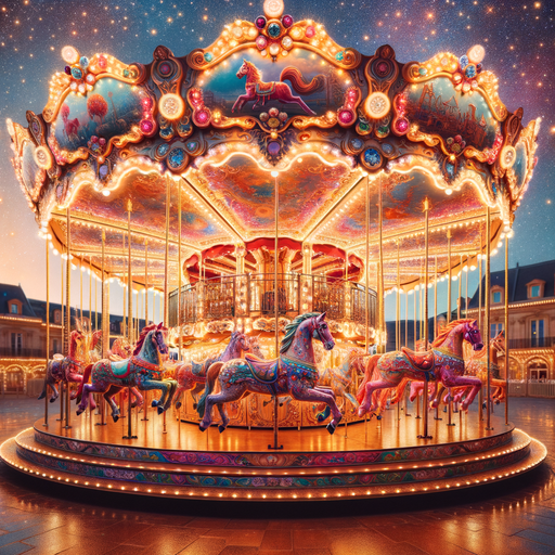 Charming Vintage Carousel Paint By Color