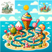 Ice Cream Island Paint By Diamonds Art