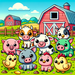 Cheerful Farm Friends Paint By Diamonds