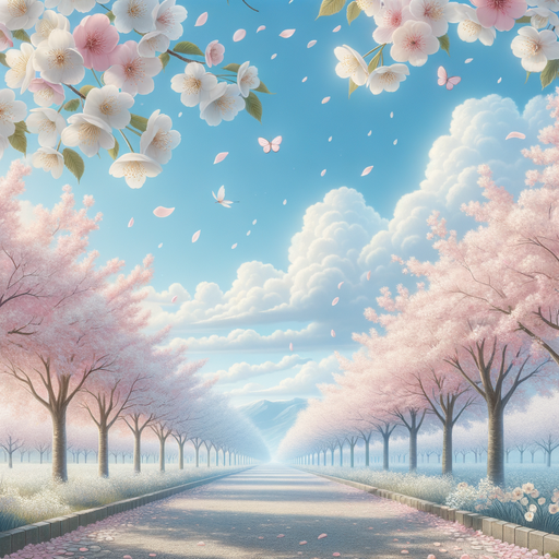 Enchanting Cherry Blossom Path DIY Paint By Diamonds