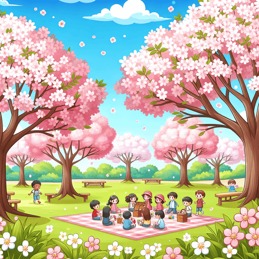 Charming Cherry Blossoms Paint By Diamonds Kits