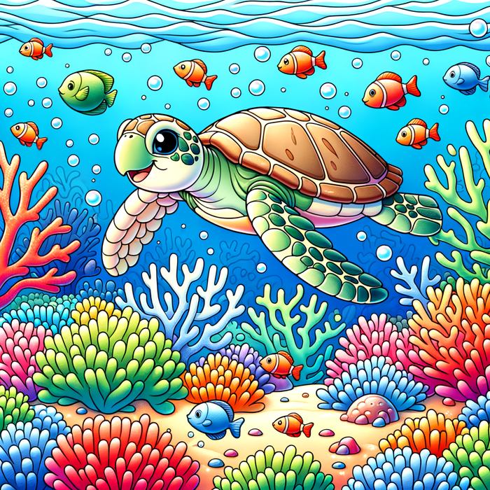 Sassy Sea Turtle DIY Paint By Diamonds