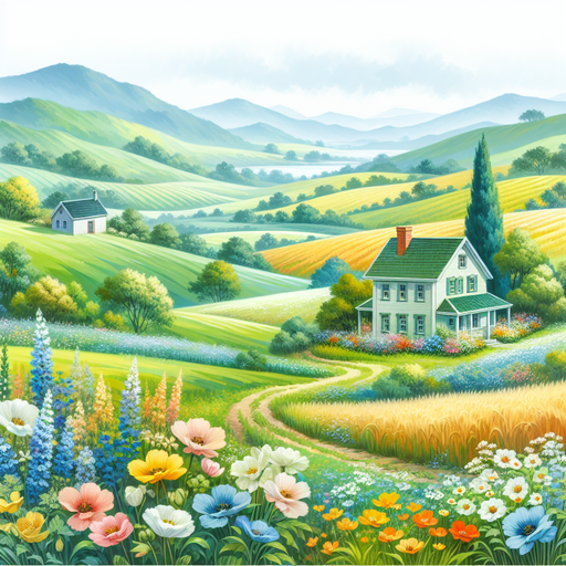 Charming Countryside Scene Paint By Color