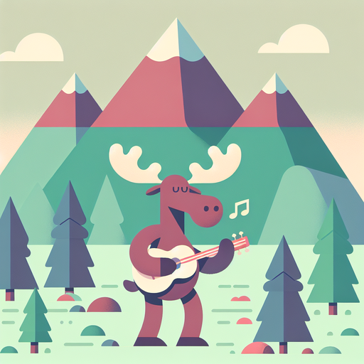 Majestic Moose's Mountain Melody Paint By Diamonds Art