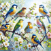 Whimsical Bird Serenade Paint By Diamonds Art