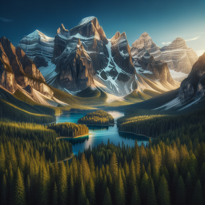 Majestic Mountain Vista 5D DIY Paint By Diamond Kit