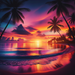 Charming Beach Sunset Paint By Diamonds