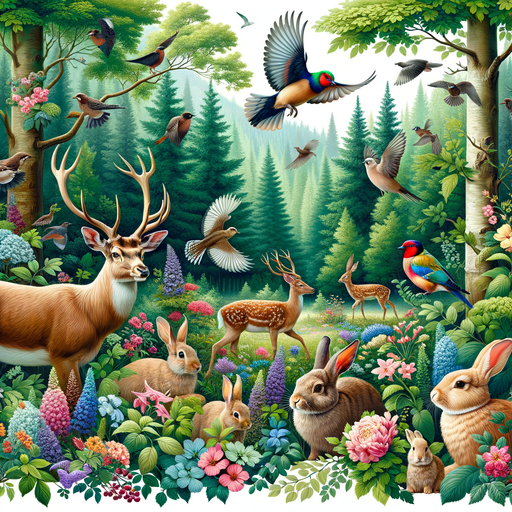 Vibrant Wildlife Sanctuary Diamonded Painting Kits