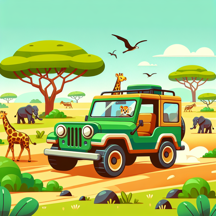 Safari Jeep Adventure DIY Paint By Diamonds