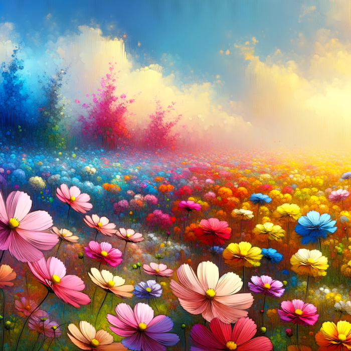 Fanciful Flower Field Paint By Color