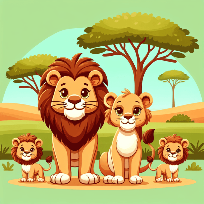 Kingdom Of The Lions Diamond Painting