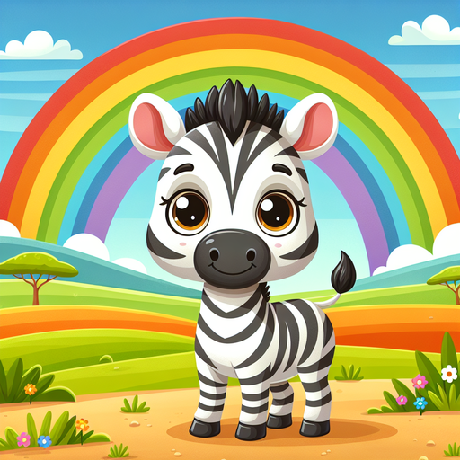 Rainbow Zebra Adventure Diamonded Painting Kits