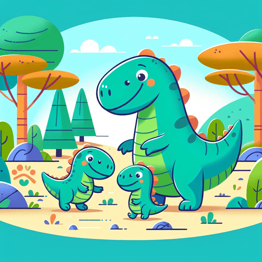 Charming Dino Family Paint By Diamonds