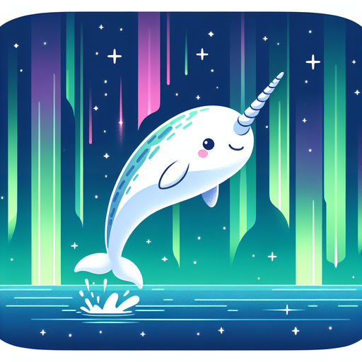 Starry Night Narwhal Painting Diamond Kit