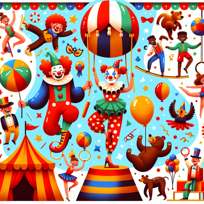 Silly Circus Spectacle Paint By Diamonds Art