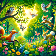 Whimsical Forest Creatures 5D DIY Paint By Diamond Kit