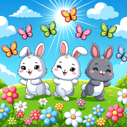 Bouncing Bunny Parade Paint By Color