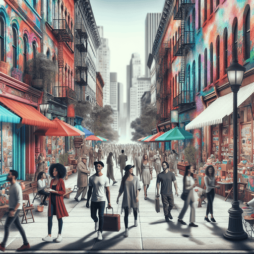 Colorful City Street Diamonded Painting Kits