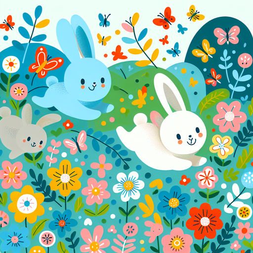 Bouncing Bunny Brigade Paint By Diamonds Art