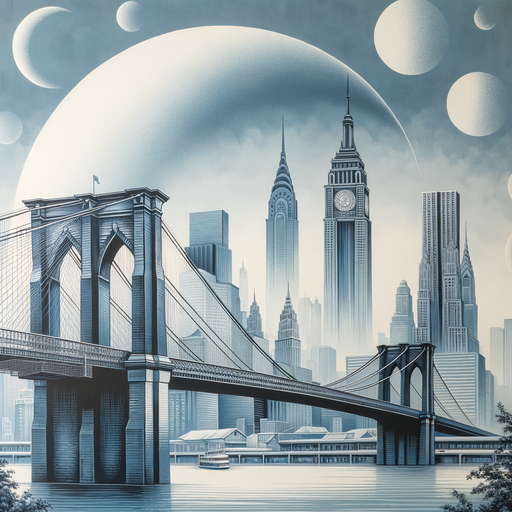 Bridging Worlds Mural Painting Diamond Kit