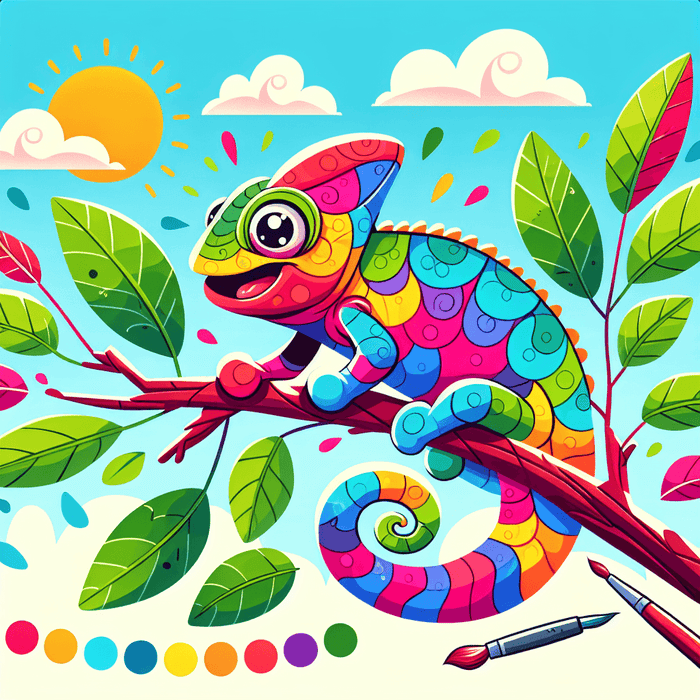 Funky Chameleon Diamond Painting