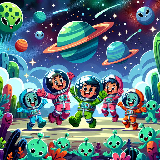 Silly Space Adventure Painting By Diamonds Kit