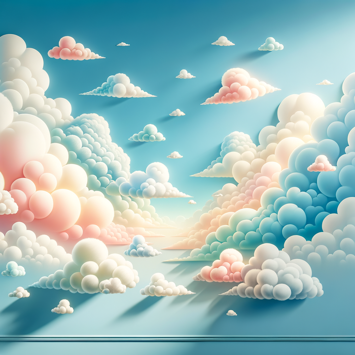 Joyful Whimsical Clouds Paint By Diamonds Art