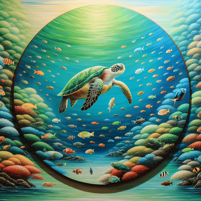 Tranquil Turtle Journey Painting By Diamonds Kit