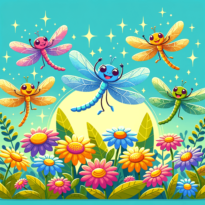 Dazzling Dragonfly Dance Diamond Painting