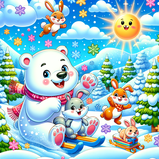 Sunshine Snowy Day Paint By Diamonds Art