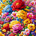 Vibrant Floral Harmony Painting By Diamonds Kit