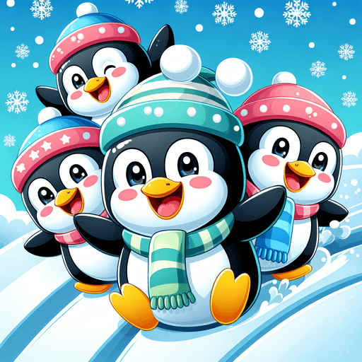 Jolly Penguin Parade Paint By Diamonds Art