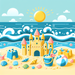 Sunny Sandcastle Beach Paint By Diamonds