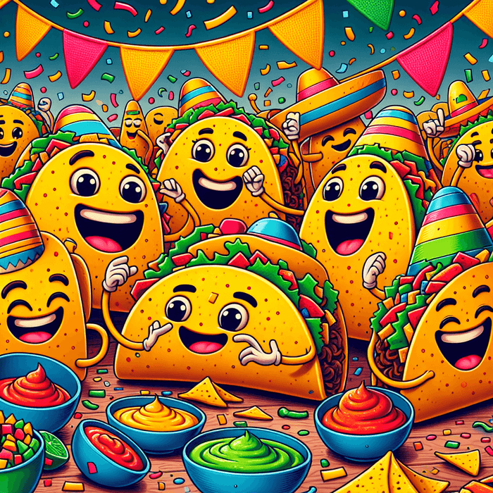 Funny Taco Friends Paint By Diamonds Art