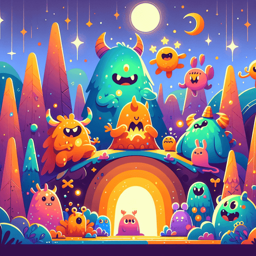 Funny Little Monsters Painting By Diamonds Kit