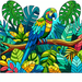 Chirpy Parrot Adventure Paint By Diamonds Art