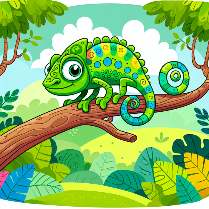 Curious Chameleon Adventure Paint By Diamond