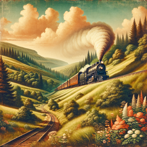 Vintage Railway Adventure Painting Diamond Kit