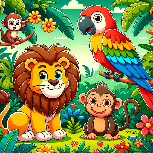 Colorful Jungle Safari Paint By Diamonds Art