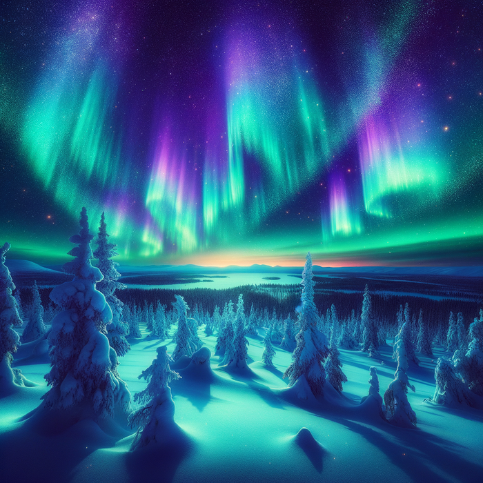 Aurora Wilderness 5D DIY Paint By Diamond Kit